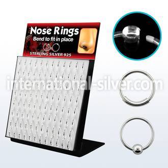 brnhmx1 nose hoop silver 925 nose