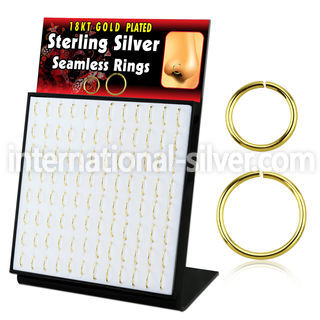 brnhmx58 sterling silver seamless rings 18k gold plated