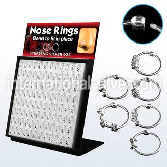 brnhmx5 nose hoop silver 925 nose