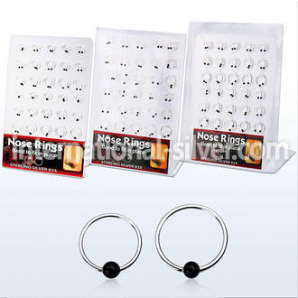 brnhp3 nose hoop silver 925 nose