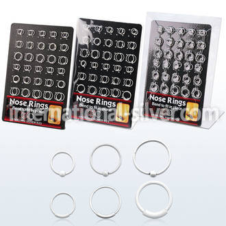 brnhp9 nose hoop silver 925 nose