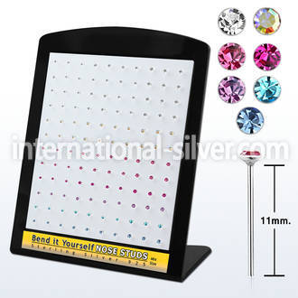 brnsbm bend it to fit nose studs silver 925 belly button