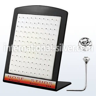 brnsc l shape nose studs silver 925 nose