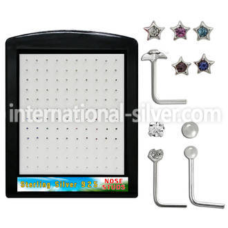 brnsmc3 l shape nose studs silver 925 