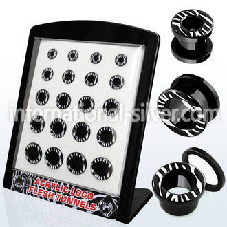 brpg100 tunnels gauges acrylic body jewelry ear lobe