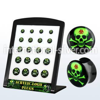 brpg152 plugs gauges acrylic body jewelry ear lobe