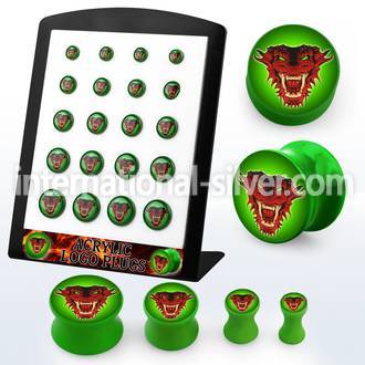 brpg178 plugs gauges acrylic body jewelry ear lobe
