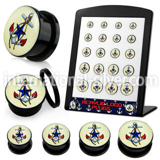 brpg183 plugs gauges acrylic body jewelry ear lobe