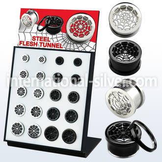 brpg217 anodized surgical steel flesh tunnels ear lobe piercing