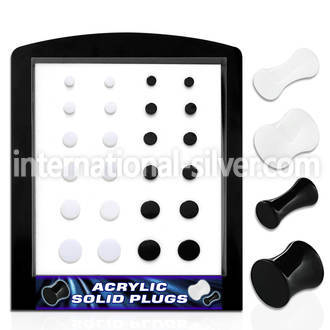 brpg82 plugs gauges acrylic body jewelry ear lobe