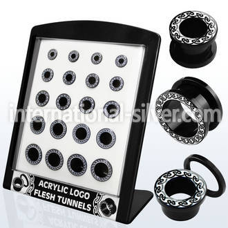 brpg96 tunnels gauges acrylic body jewelry ear lobe