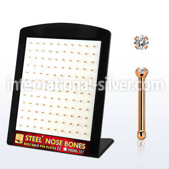 brs128 anodized surgical steel nose bones nose  piercing