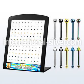 brs132 anodized surgical steel nose bones nose piercing