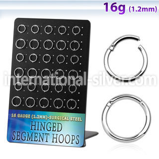 brsegh4 surgical steel seamless and segment rings ear  othersear  lobe ear otherseyebrow helix nose bridge tragus  piercing