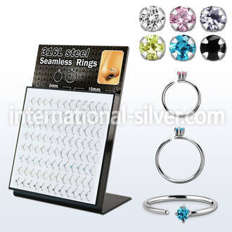 brselz2 surgical steel seamless and segment rings nose septum tragus  piercing