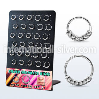 brselz3 surgical steel seamless and segment rings septum piercing
