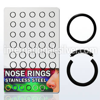brsgt1 seamless segment rings anodized surgical steel 316l nose