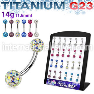 brubn5 belly rings titanium g23 implant grade belly button