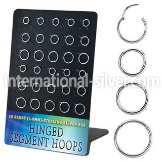 brvsegh1 925 silver seamless and segment rings ear othersear lobe ear othersseptum piercing