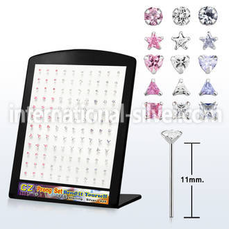 brzymm bend it to fit nose studs silver 925 belly button