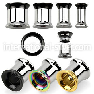 bshp tunnels gauges anodized surgical steel 316l ear lobe