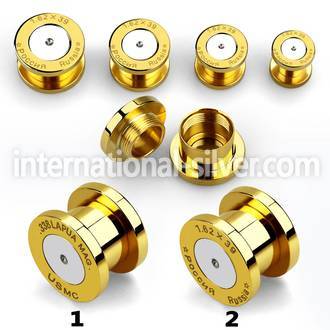 bulp plugs gauges anodized surgical steel 316l ear lobe