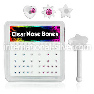 bxa16 nose bone acrylic body jewelry nose