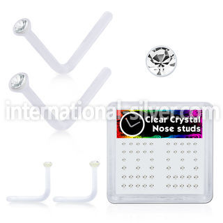 bxa29 l shape nose studs acrylic body jewelry nose