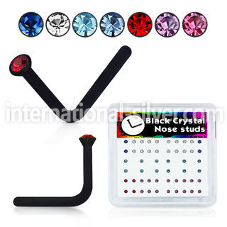 bxa4 l shape nose studs acrylic body jewelry nose