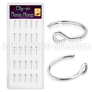 bxcln12 surgical steel non piercing clipon nose hoop box