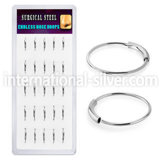 bxend1 surgical steel endless nose ring hoops display 25