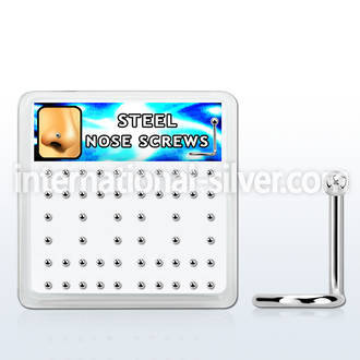 bxnsb18 surgical steel nose screws and nose studs nose piercing