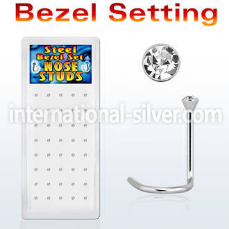 bxs105 l shape nose studs surgical steel 316l nose