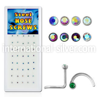 bxs107 l shape nose studs surgical steel 316l nose