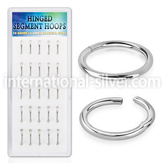 bxsegh1 surgical steel hinged segment hoops 25pcs