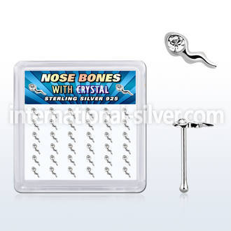 bxsmc36 925 silver nose bones nose piercing