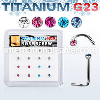 bxuns4 anodized titanium g23 nose screws and nose studs nose  piercing