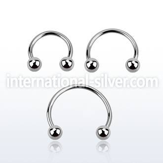 cb20b horseshoes surgical steel 316l ear lobe
