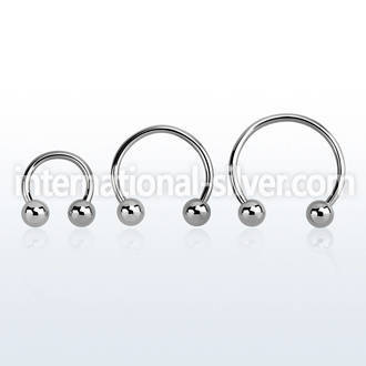 cbeb4 horseshoes surgical steel 316l ear lobe