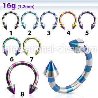 cbemtn horseshoes anodized surgical steel 316l belly button