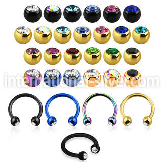 cbet2c horseshoes anodized surgical steel 316l belly button