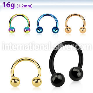 cbetb4 horseshoes anodized surgical steel 316l ear lobe