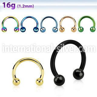 cbetb horseshoes anodized surgical steel 316l ear lobe