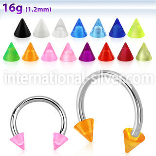 cbeuvcn horseshoes surgical steel 316l with acrylic parts belly button