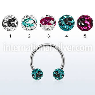 cbfr6c horseshoes surgical steel 316l ear lobe