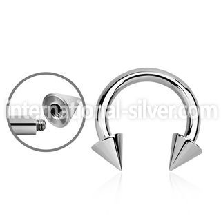 cbrcn10x horseshoes surgical steel 316l ear lobe