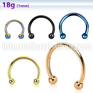 cbt18b2 horseshoes anodized surgical steel 316l eyebrow