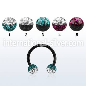 cbtfr5e horseshoes anodized surgical steel 316l belly button