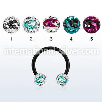 cbtfr6c horseshoes anodized surgical steel 316l ear lobe