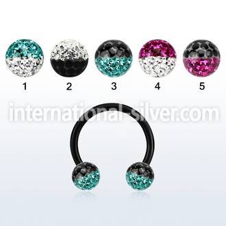 cbtfr6e horseshoes anodized surgical steel 316l belly button